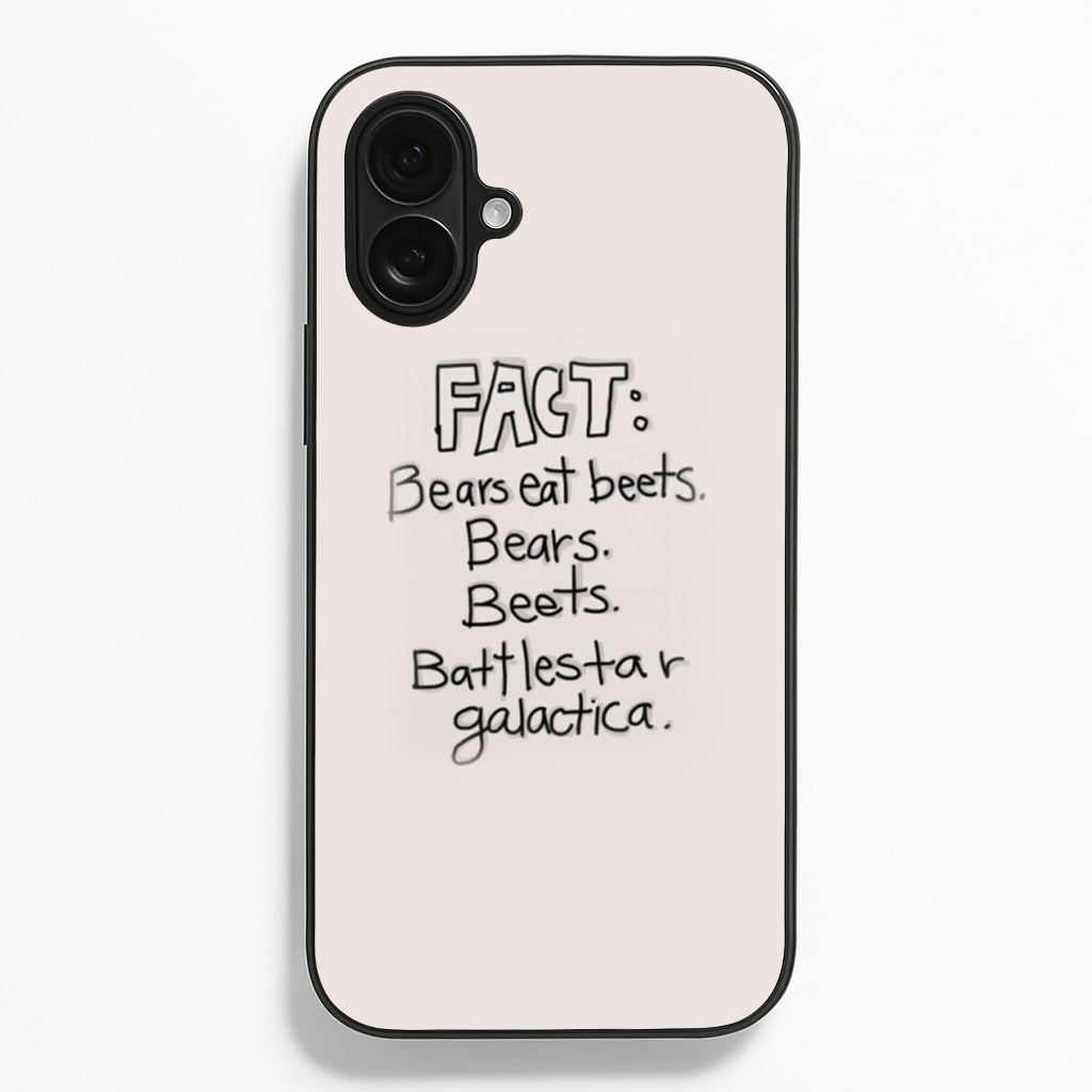 Fact - Bears Eat Beets - Bears, Beets, Battlestar Galactica Phone Case