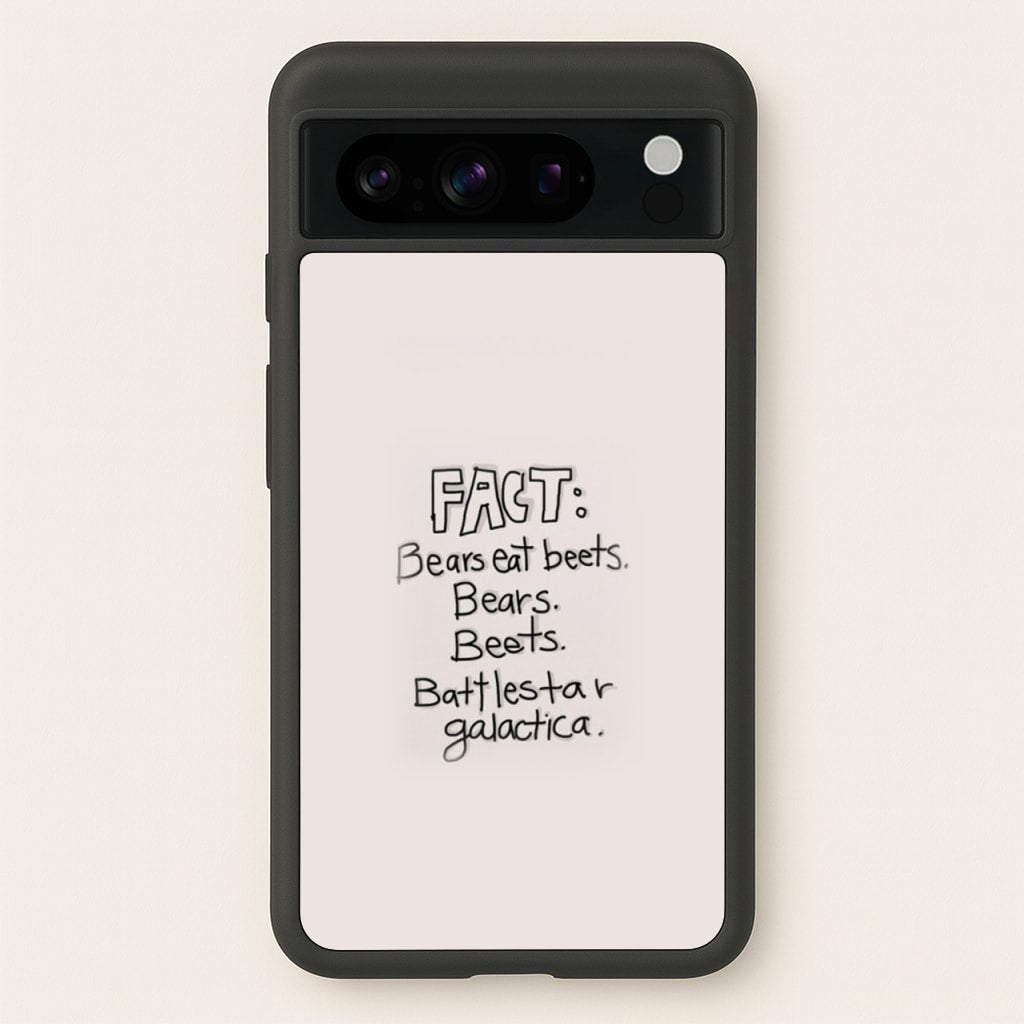 Fact - Bears Eat Beets - Bears, Beets, Battlestar Galactica - The Office Phone Case for Google Pixel 8 Pro