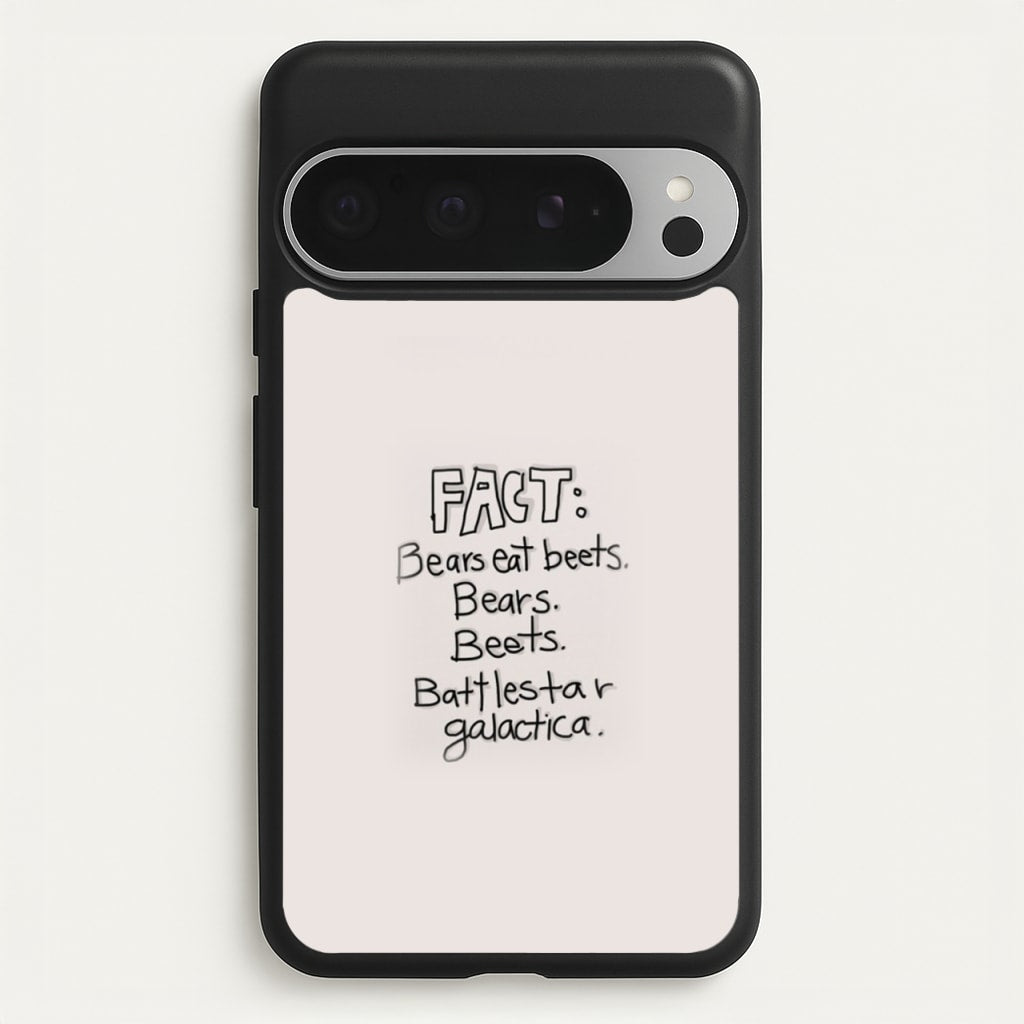 Fact - Bears Eat Beets - Bears, Beets, Battlestar Galactica - The Office Phone Case for Google Pixel 9 Pro XL