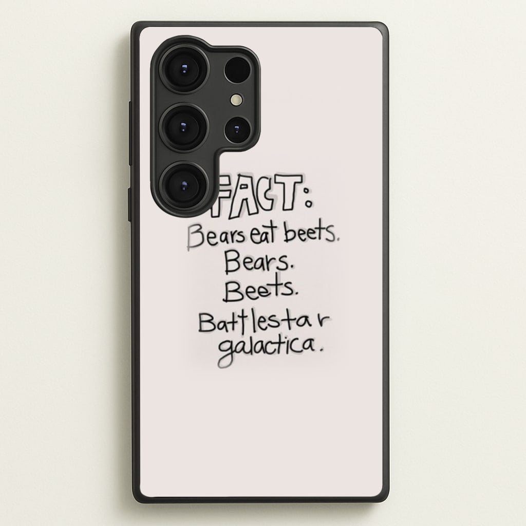 Fact - Bears Eat Beets - Bears, Beets, Battlestar Galactica - The Office Phone Case for Galaxy S25 Ultra