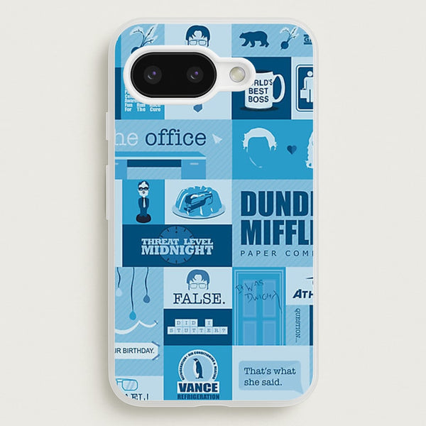 Office Blue Patchwork - The Office Phone Case for Google Pixel 9a