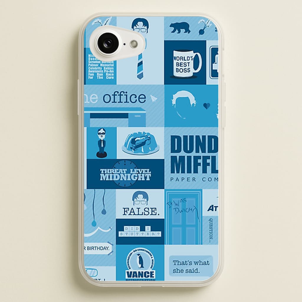 Office Blue Patchwork - The Office Phone Case for iPhone 16e