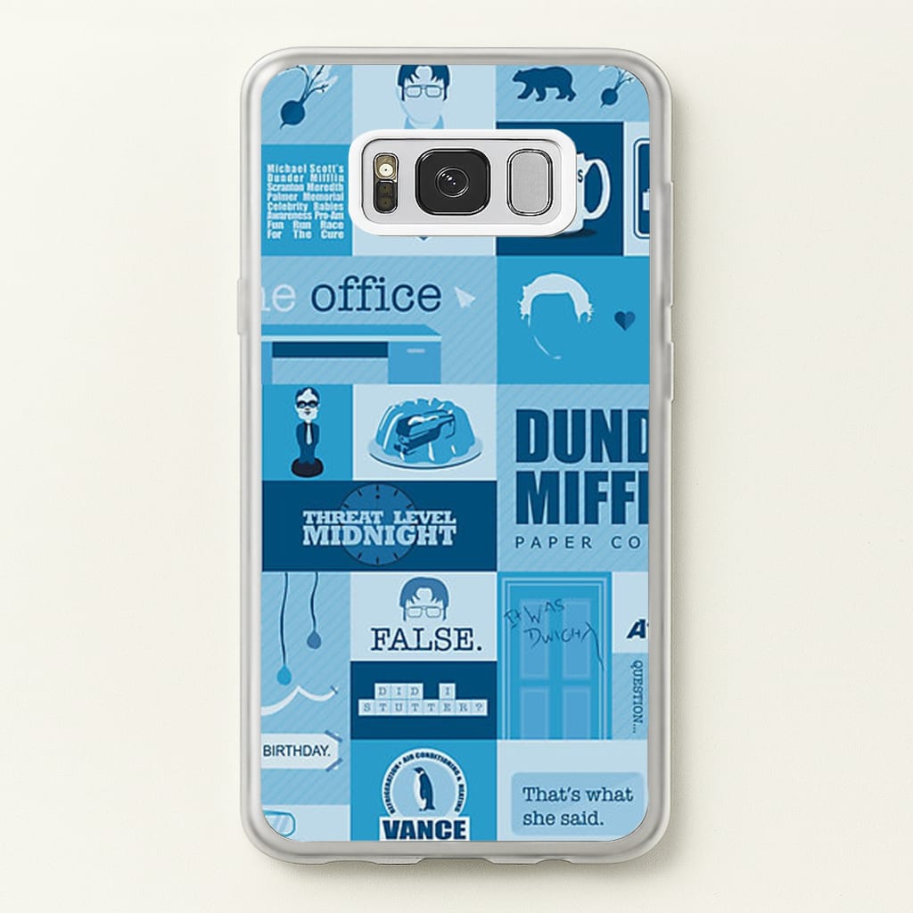 Office Blue Patchwork - The Office Phone Case for Galaxy S8 Plus