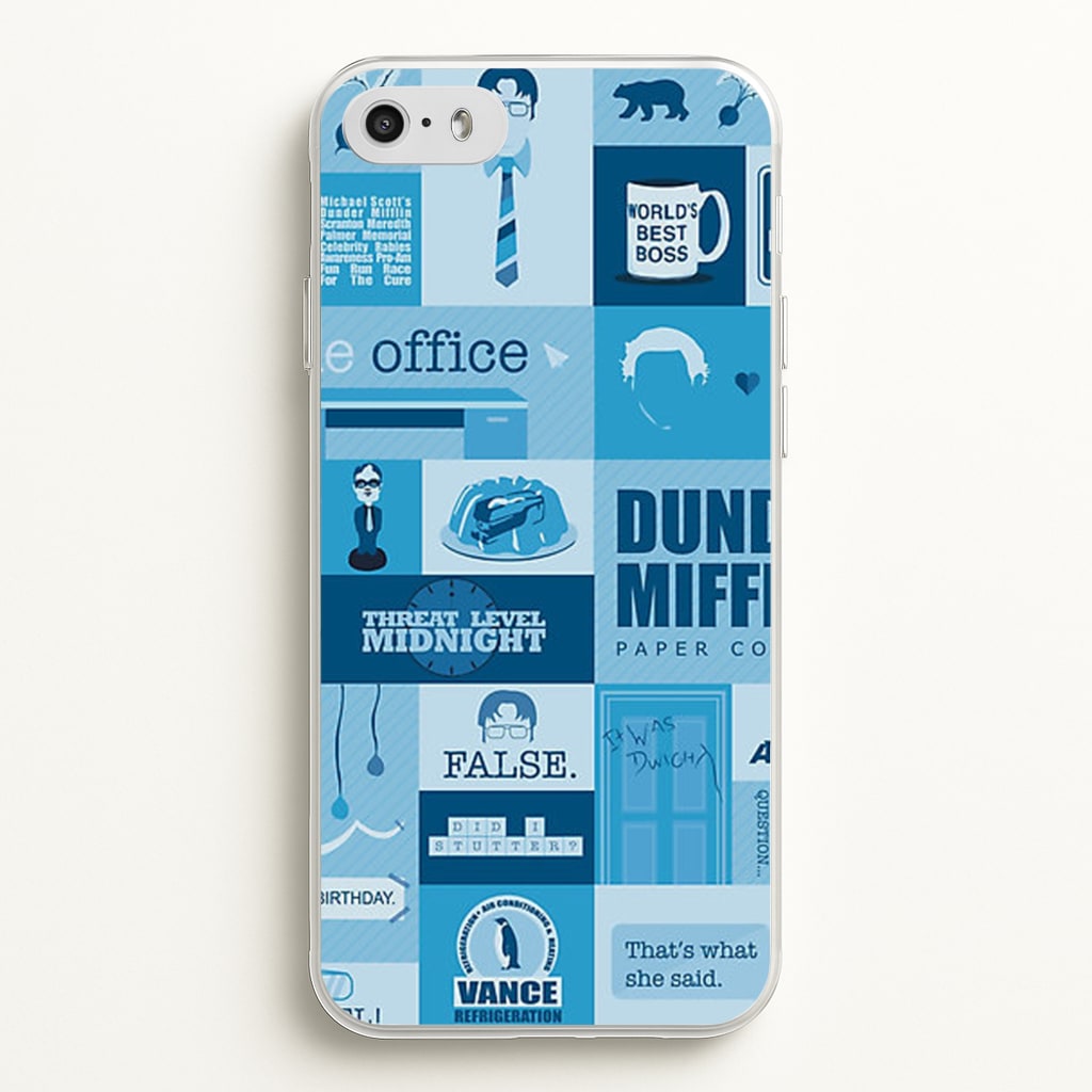 Office Blue Patchwork - The Office Phone Case for iPhone 5 / 5s / SE 2016