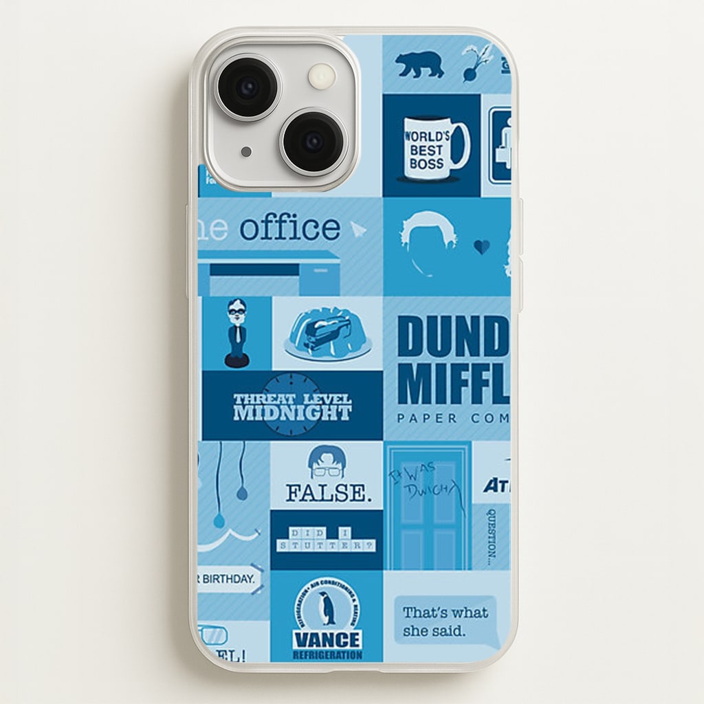 Office Blue Patchwork - The Office Phone Case for iPhone 13