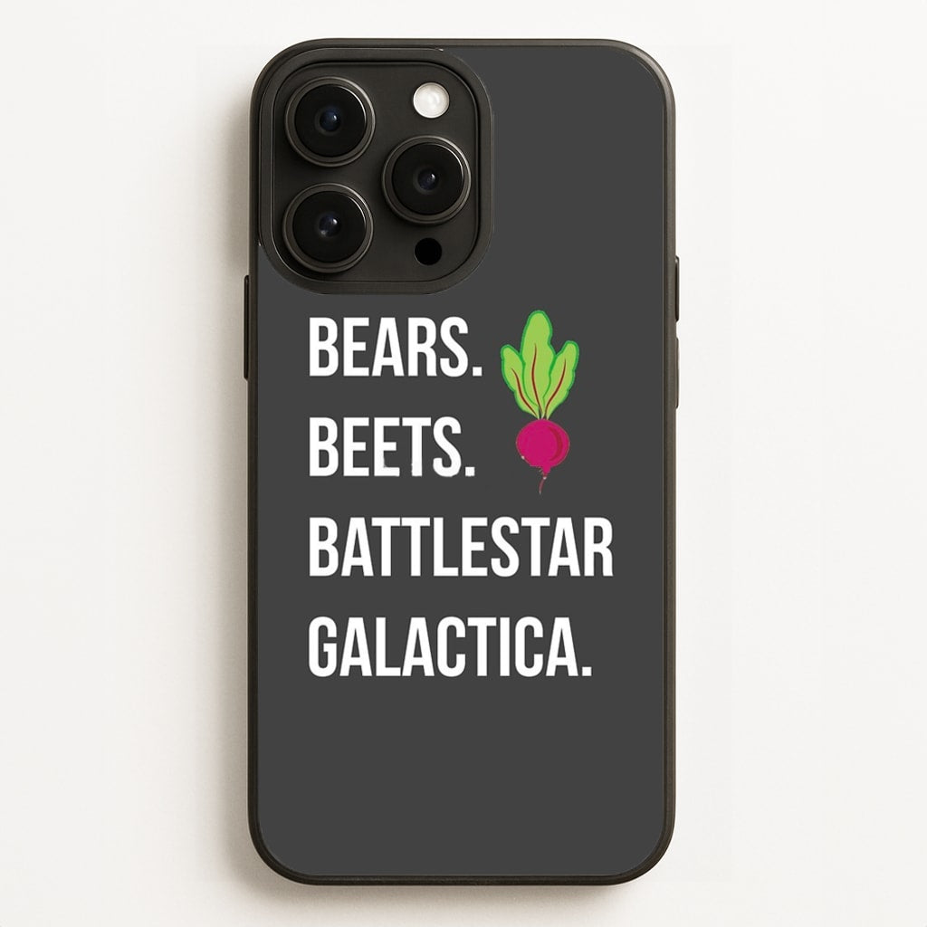 Bears. Beets. Battlestar Galactica Illustration - The Office Phone Case for iPhone 16 Pro Max