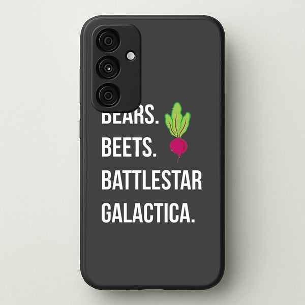 Bears. Beets. Battlestar Galactica Illustration - The Office Phone Case for Galaxy A55