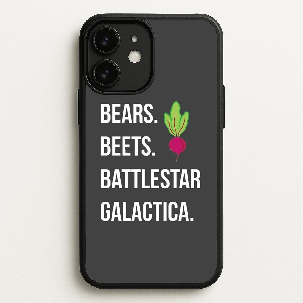 Bears. Beets. Battlestar Galactica Illustration - The Office Phone Case for iPhone 11