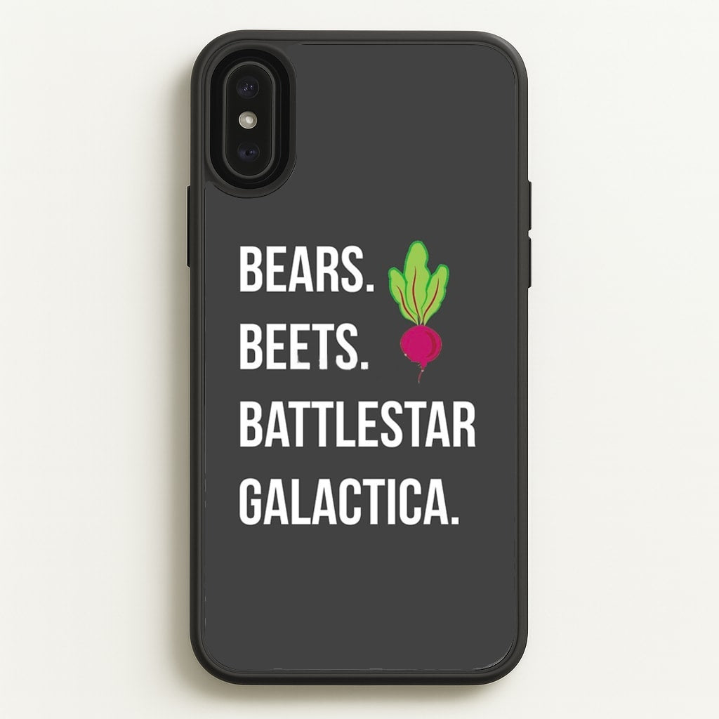 Bears. Beets. Battlestar Galactica Illustration - The Office Phone Case for iPhone XS Max