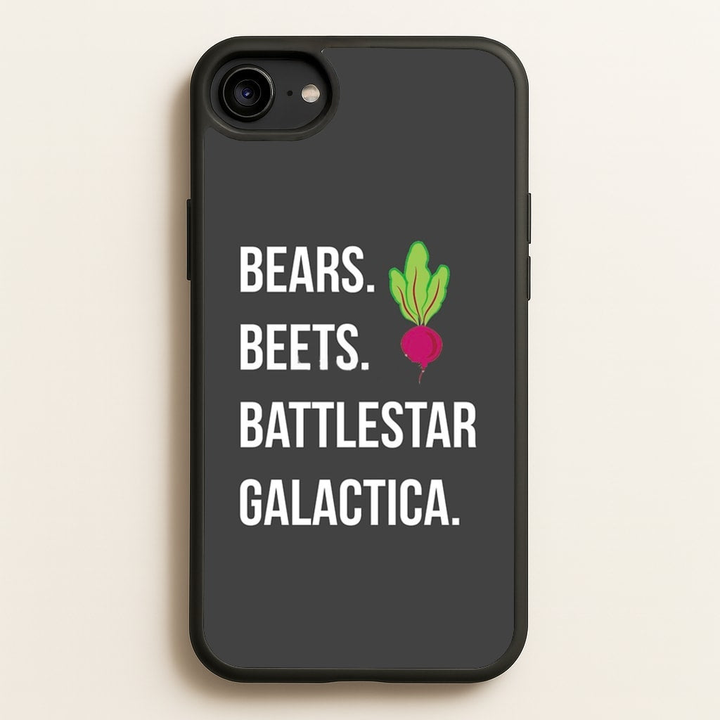 Bears. Beets. Battlestar Galactica Illustration - The Office Phone Case for iPhone 6 / 7 / 8 / SE