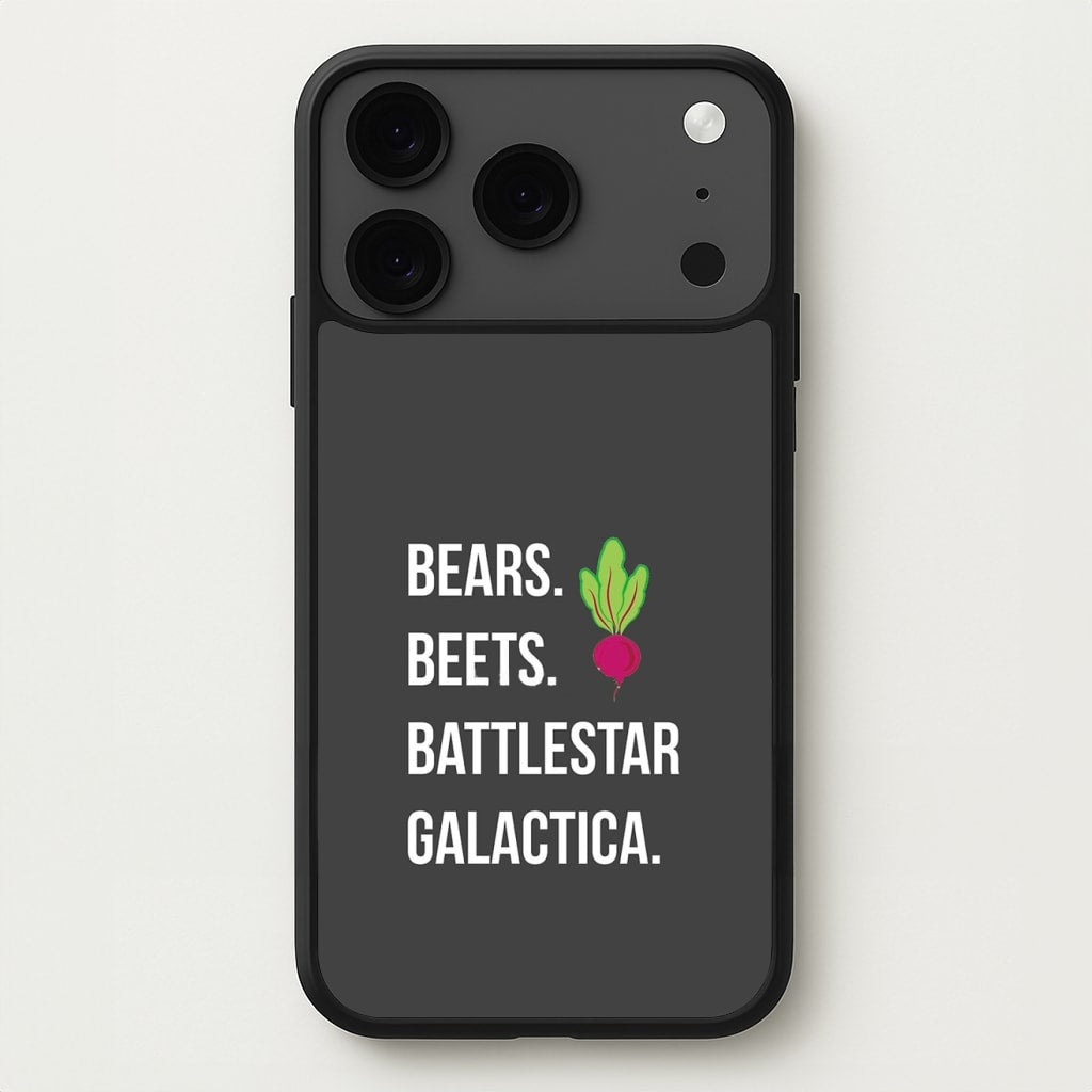 Bears. Beets. Battlestar Galactica Illustration Phone Case for iPhone 17 Pro Max