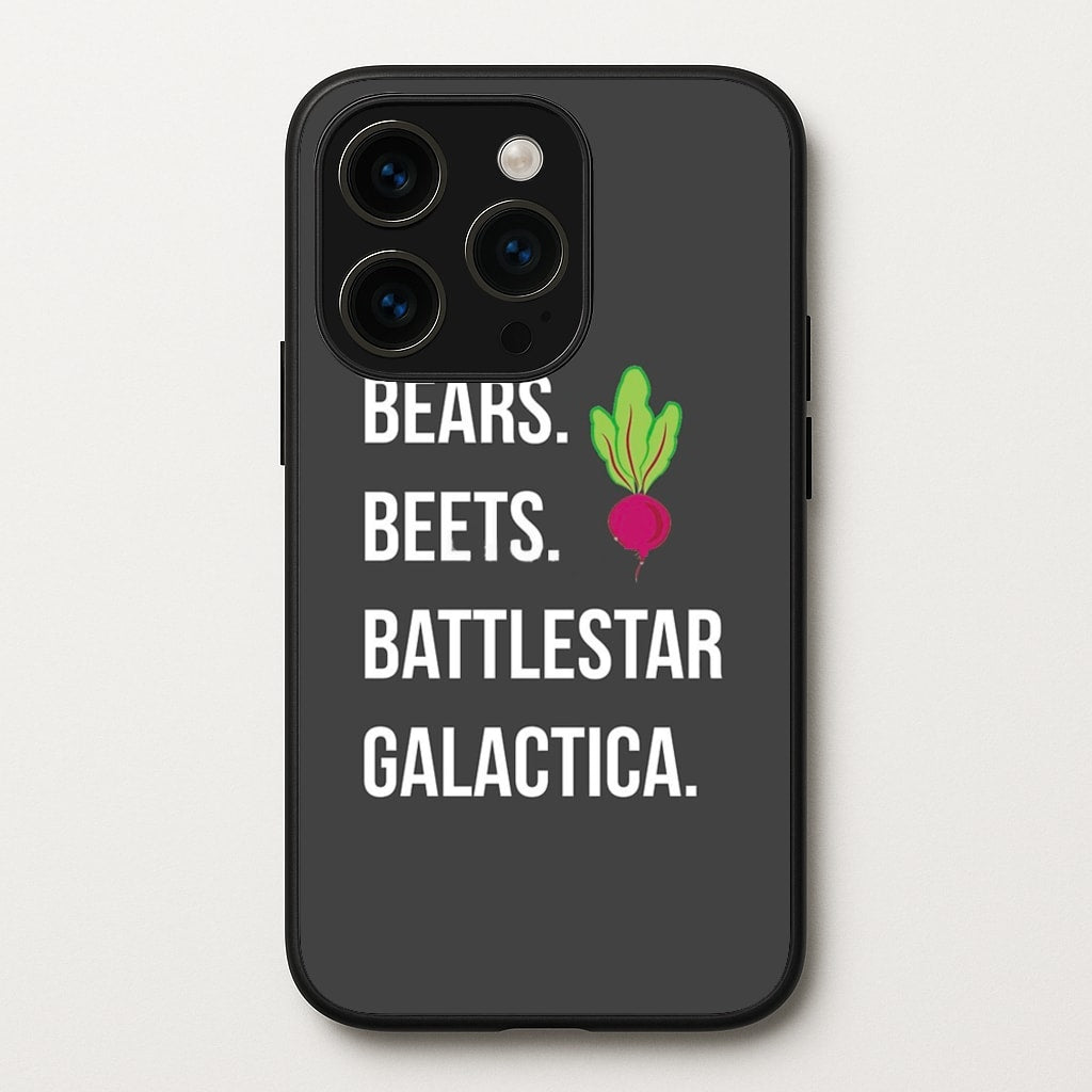 Bears. Beets. Battlestar Galactica Illustration - The Office Phone Case for iPhone 14 Pro