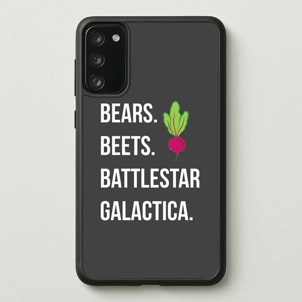 Bears. Beets. Battlestar Galactica Illustration - The Office Phone Case for Galaxy S20