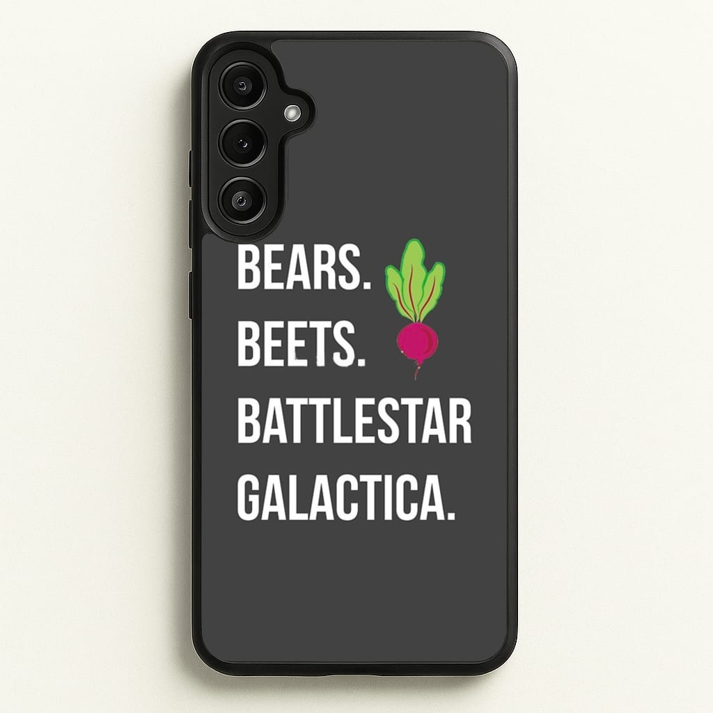 Bears. Beets. Battlestar Galactica Illustration - The Office Phone Case for Galaxy A36