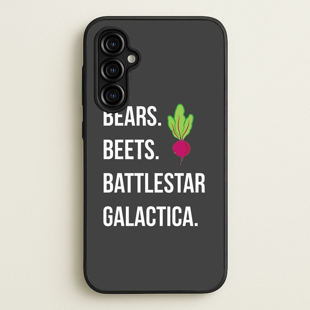 Bears. Beets. Battlestar Galactica Illustration - The Office Phone Case for Galaxy A54