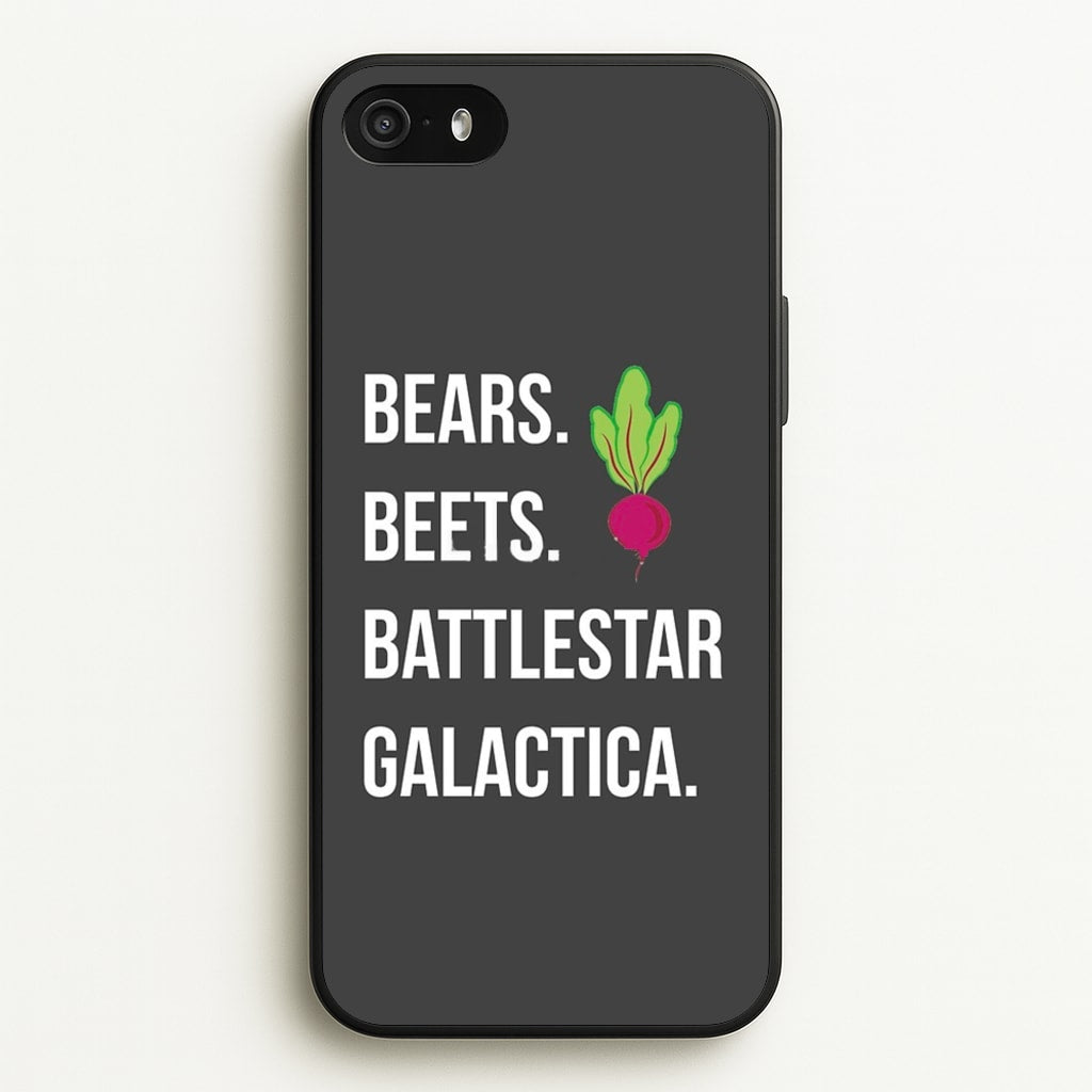 Bears. Beets. Battlestar Galactica Illustration - The Office Phone Case for iPhone 5 / 5s / SE 2016