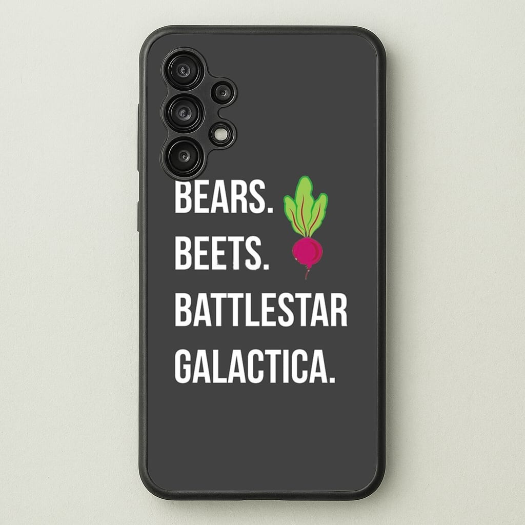 Bears. Beets. Battlestar Galactica Illustration - The Office Phone Case for Galaxy A13