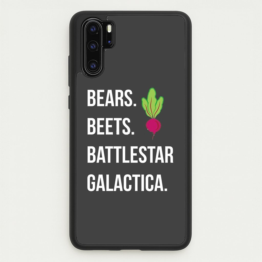 Bears. Beets. Battlestar Galactica Illustration - The Office Phone Case for Huawei P30 Pro