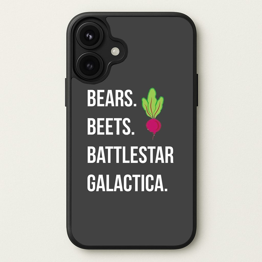 Bears. Beets. Battlestar Galactica Illustration Phone Case for iPhone 17