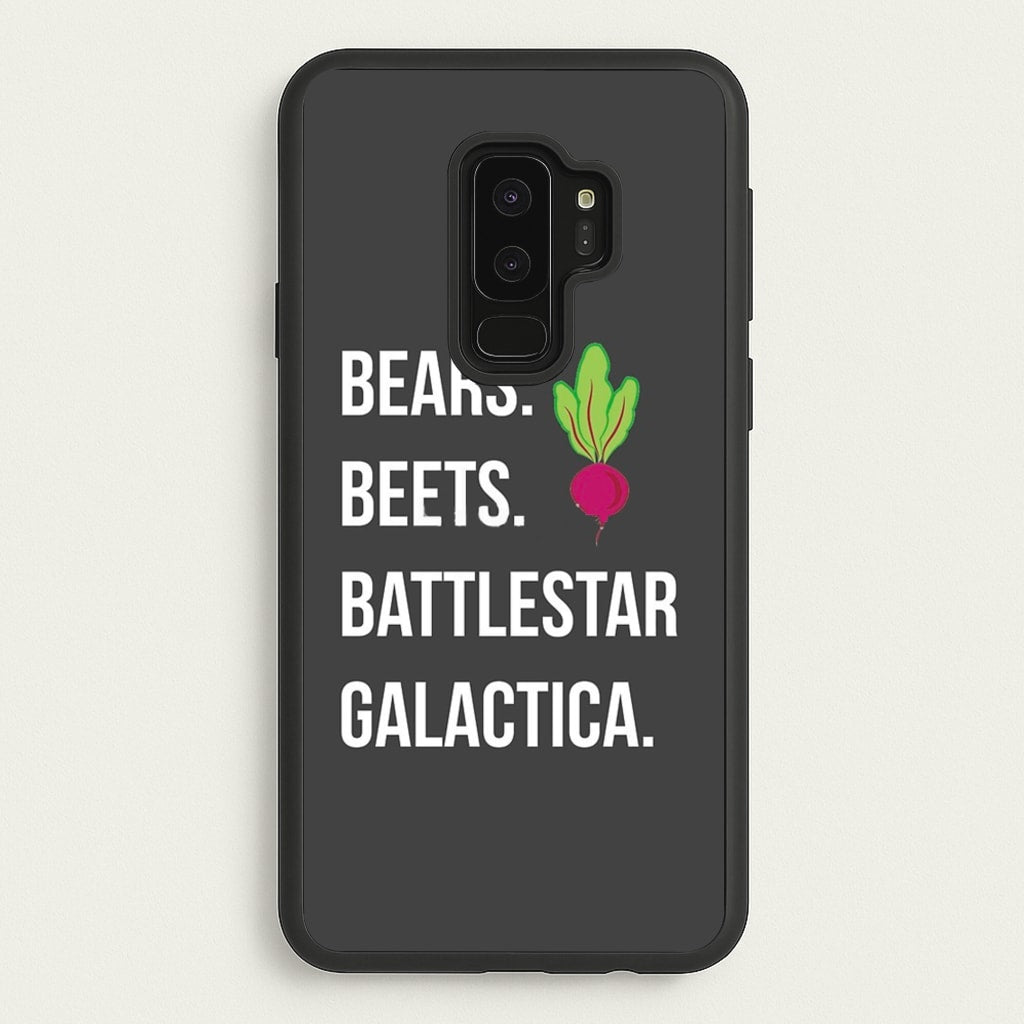 Bears. Beets. Battlestar Galactica Illustration - The Office Phone Case for Galaxy S9 Plus