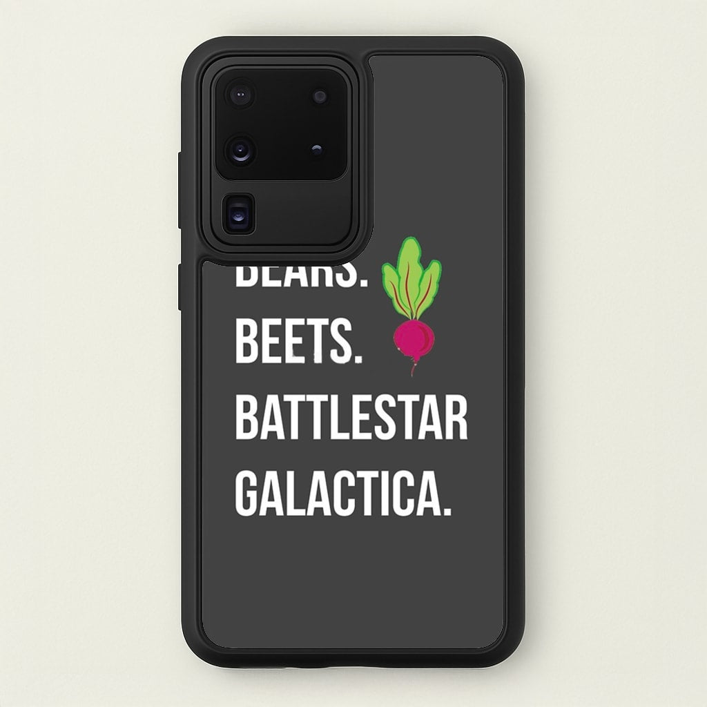 Bears. Beets. Battlestar Galactica Illustration - The Office Phone Case for Galaxy S20 Ultra