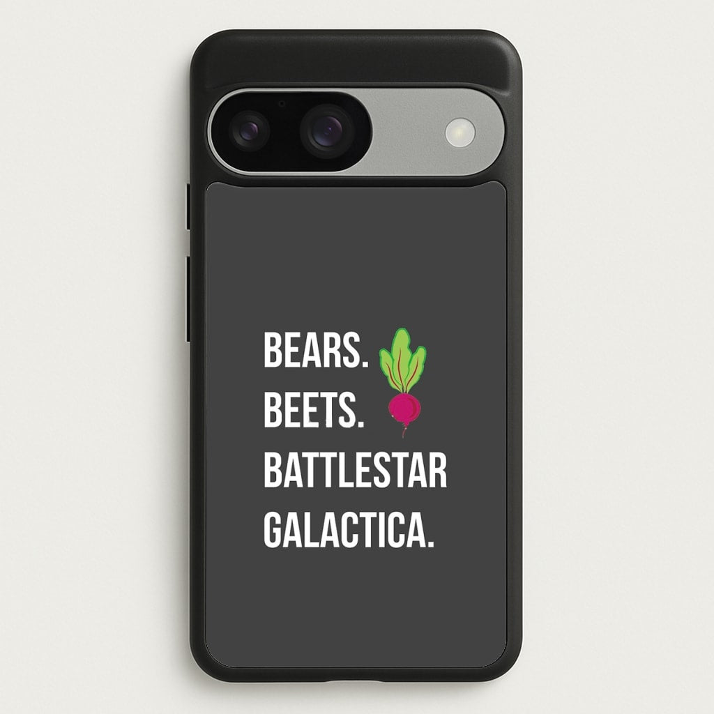 Bears. Beets. Battlestar Galactica Illustration - The Office Phone Case for Google Pixel 9 / 9 Pro