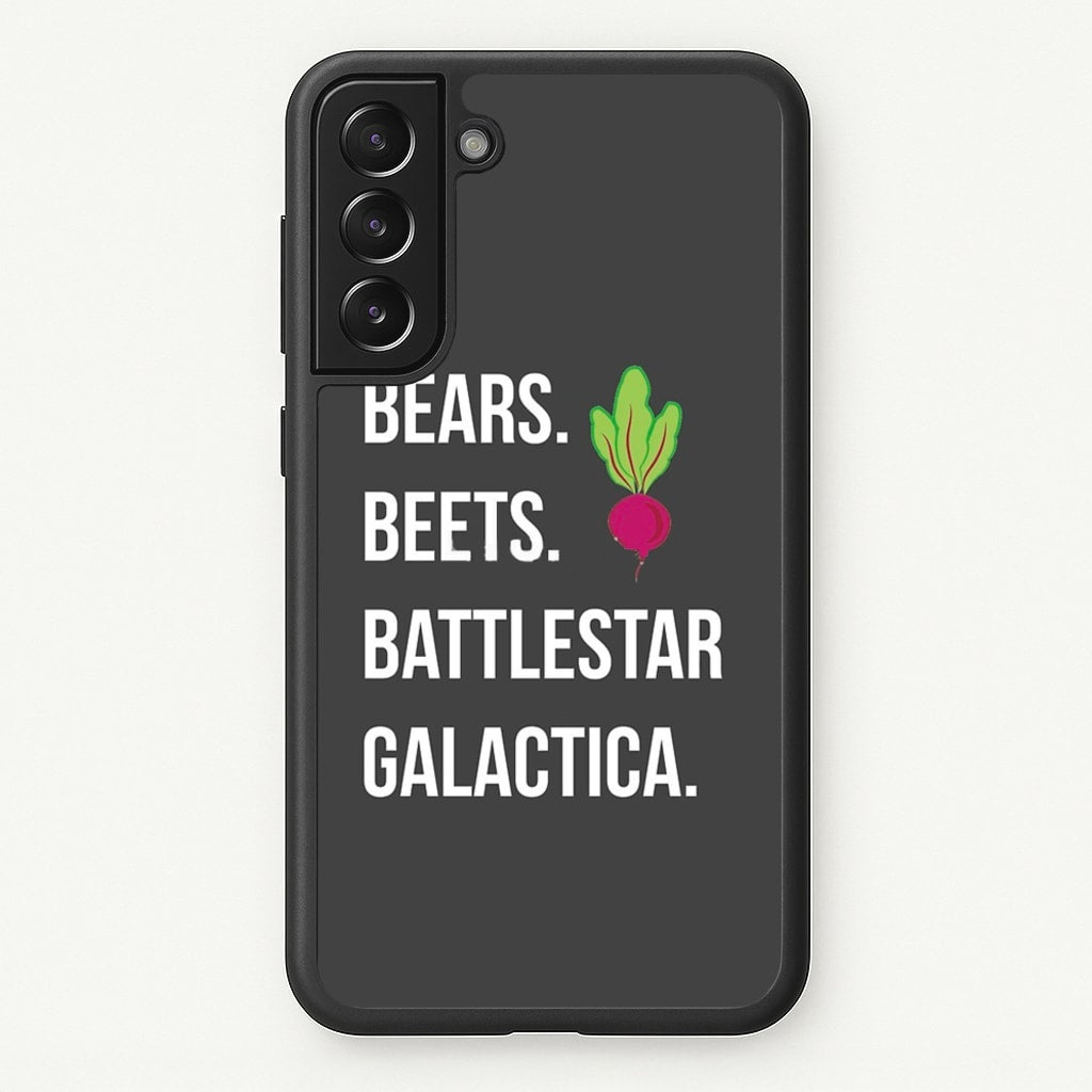 Bears. Beets. Battlestar Galactica Illustration - The Office Phone Case for Galaxy S21FE