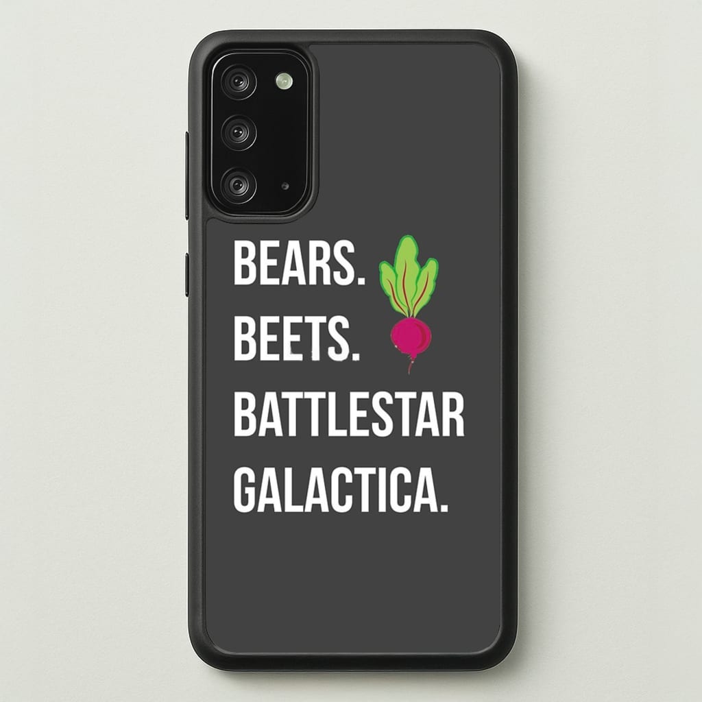 Bears. Beets. Battlestar Galactica Illustration - The Office Phone Case for Galaxy Note 20
