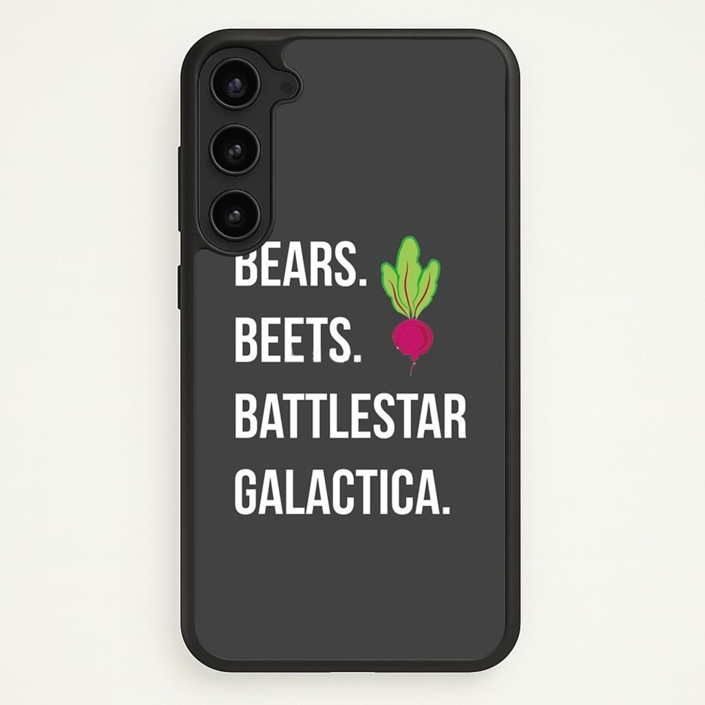 Bears. Beets. Battlestar Galactica Illustration - The Office Phone Case for Galaxy S23