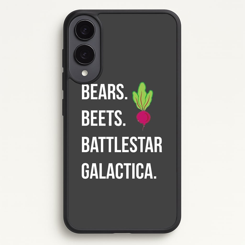 Bears. Beets. Battlestar Galactica Illustration - The Office Phone Case for Galaxy S25 Edge