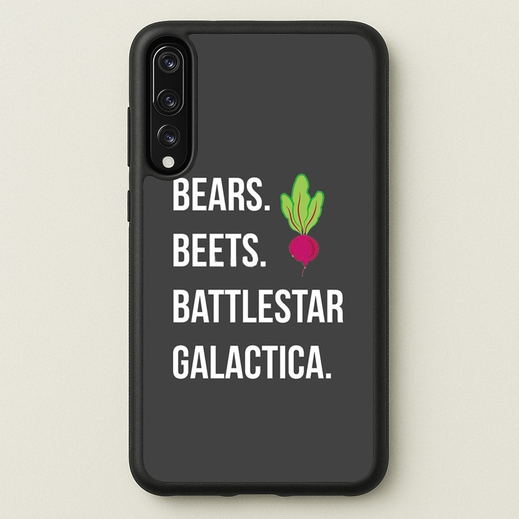 Bears. Beets. Battlestar Galactica Illustration - The Office Phone Case for Huawei P20 Pro