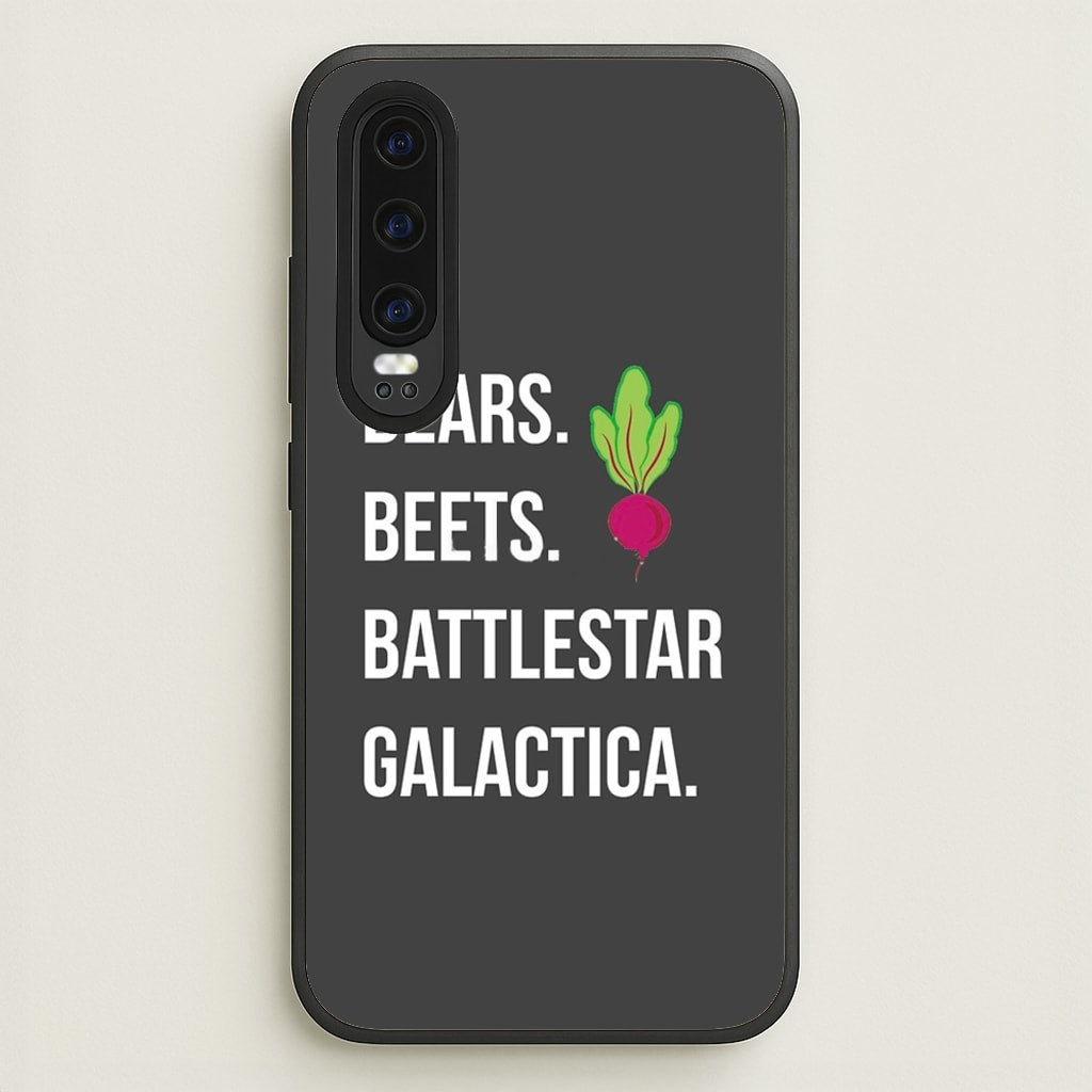 Bears. Beets. Battlestar Galactica Illustration - The Office Phone Case for Huawei P30