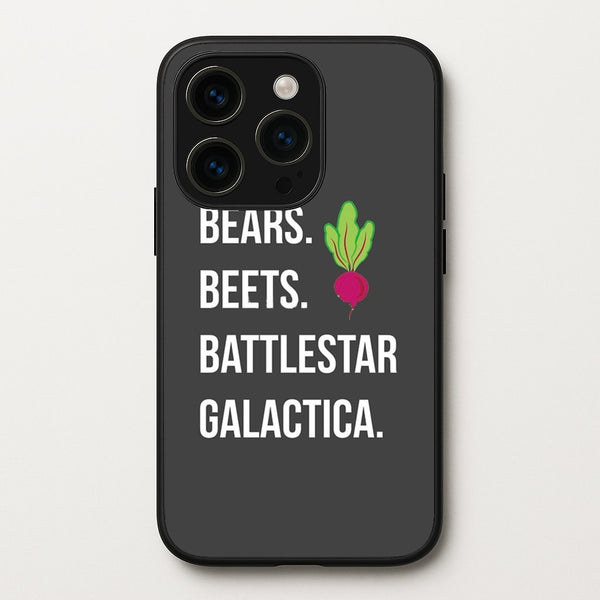 Bears. Beets. Battlestar Galactica Illustration - The Office Phone Case for iPhone 14 Pro Max