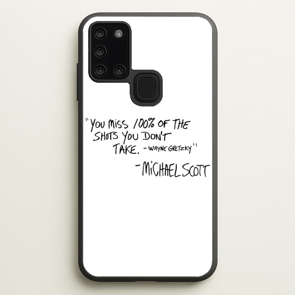 Michael Scott Quote - The Office Phone Case for Galaxy A21s
