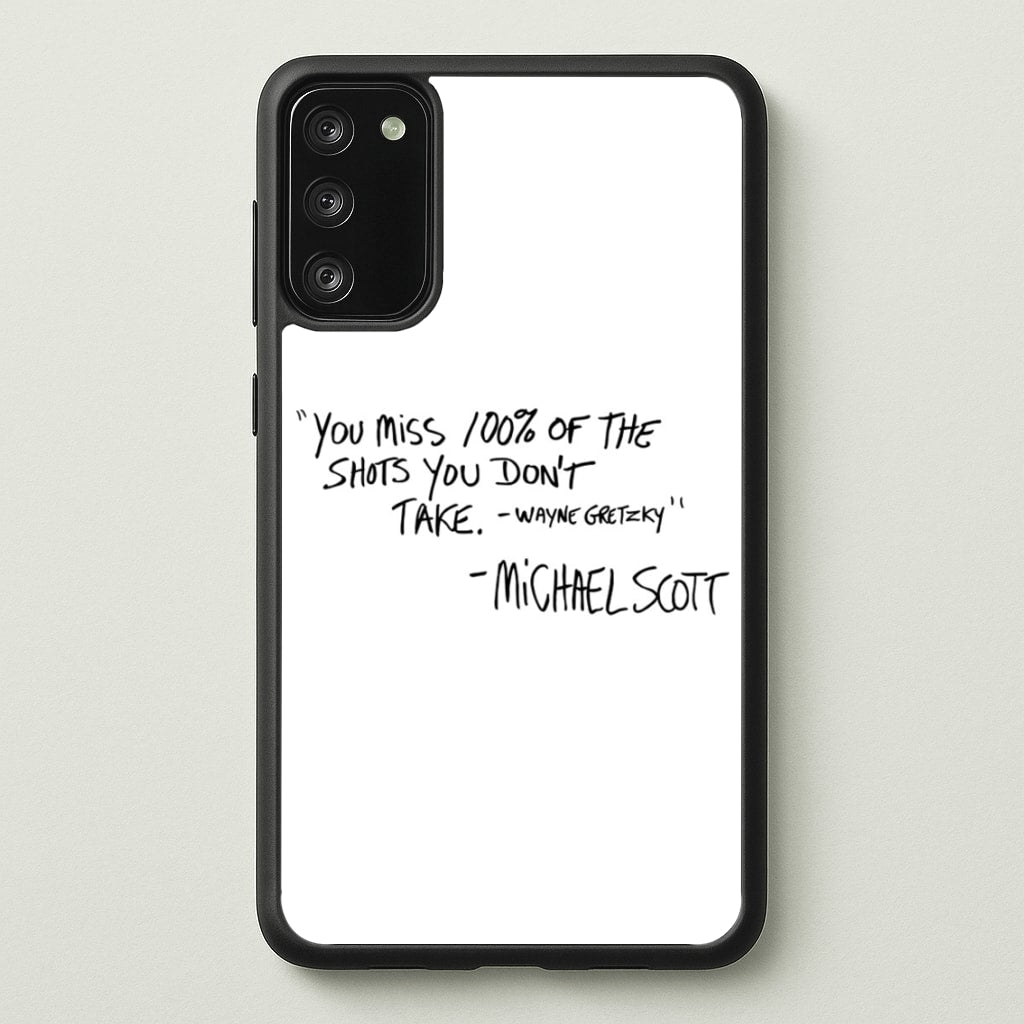 Michael Scott Quote - The Office Phone Case for Galaxy S20