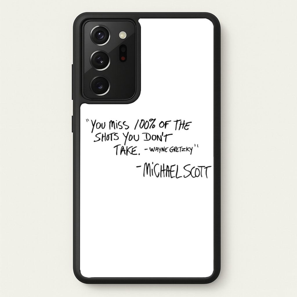 Michael Scott Quote - The Office Phone Case for Galaxy Note 20 Ultra