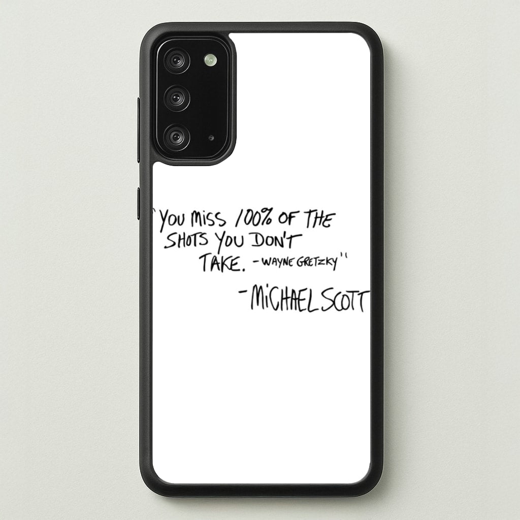 Michael Scott Quote - The Office Phone Case for Galaxy Note 20