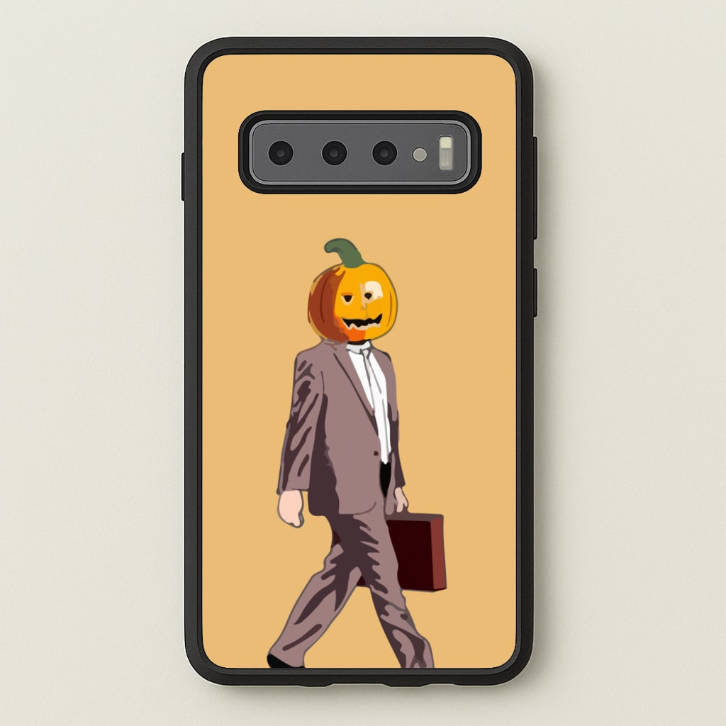 Dwight Pumpkin Head - The Office Phone Case for Galaxy S10 Plus