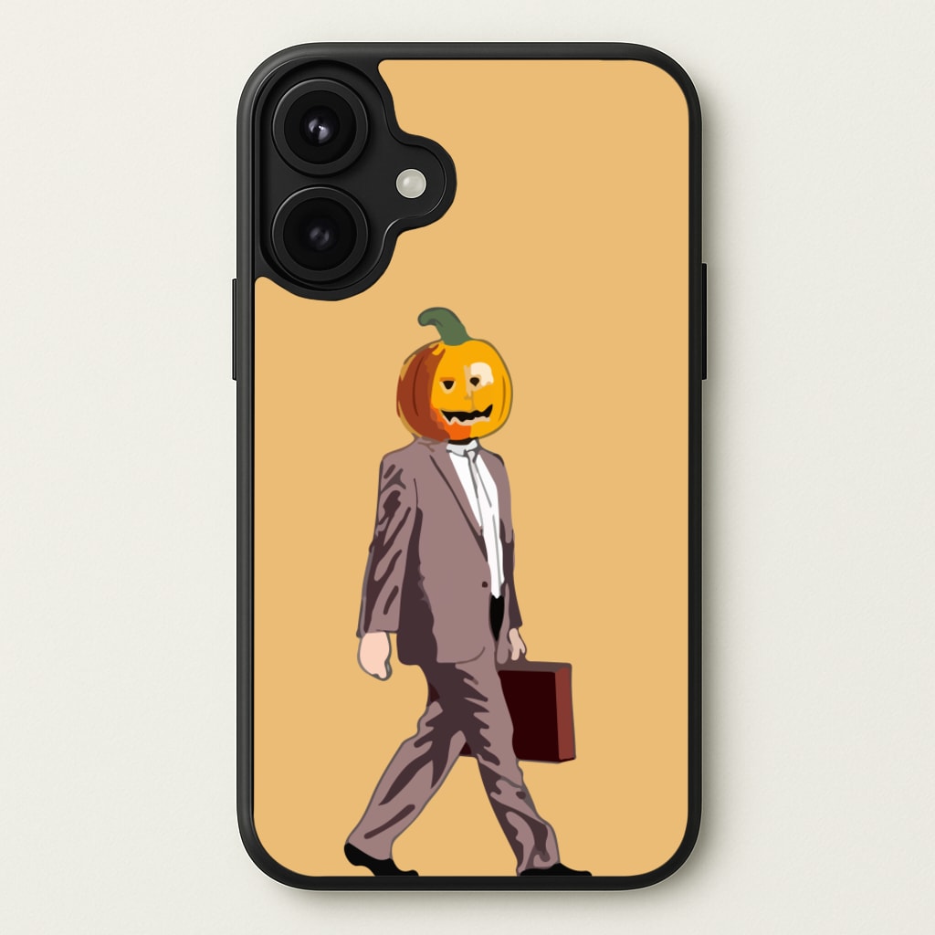 Dwight Pumpkin Head Phone Case for iPhone 17