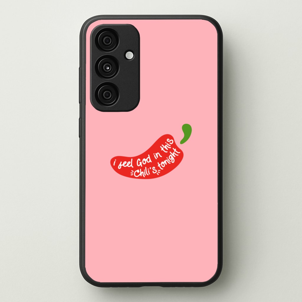 I Feel God In This Chilli's Tonight - The Office Phone Case for Galaxy A55