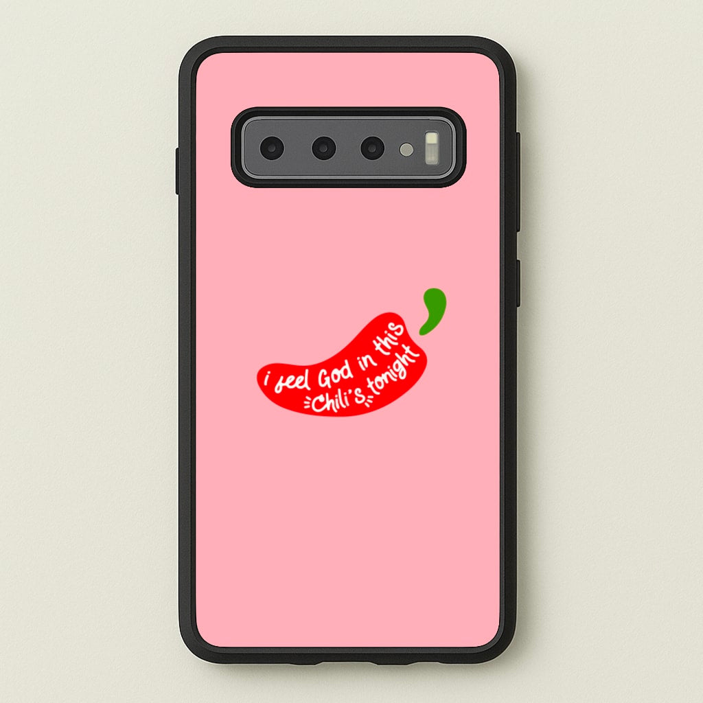 I Feel God In This Chilli's Tonight - The Office Phone Case for Galaxy S10