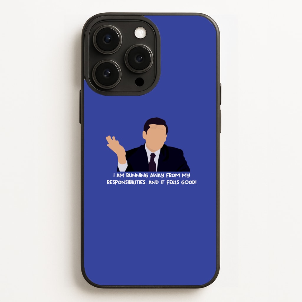 I Am Running Away From My Responsibilities - The Office Phone Case for iPhone 16 Pro Max