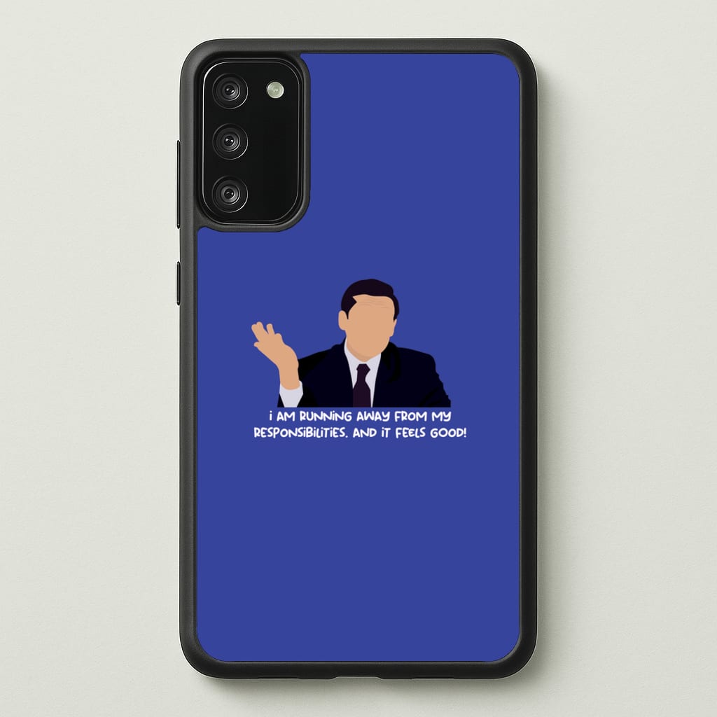 I Am Running Away From My Responsibilities - The Office Phone Case for Galaxy S20