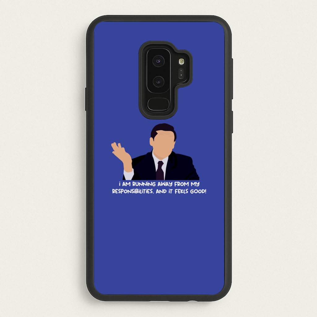 I Am Running Away From My Responsibilities - The Office Phone Case for Galaxy S9 Plus
