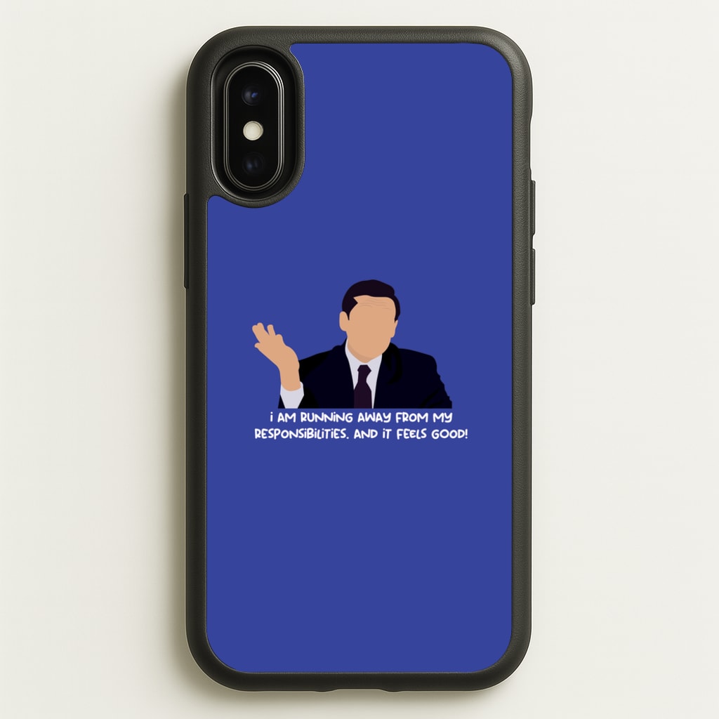 I Am Running Away From My Responsibilities - The Office Phone Case for iPhone X / XS