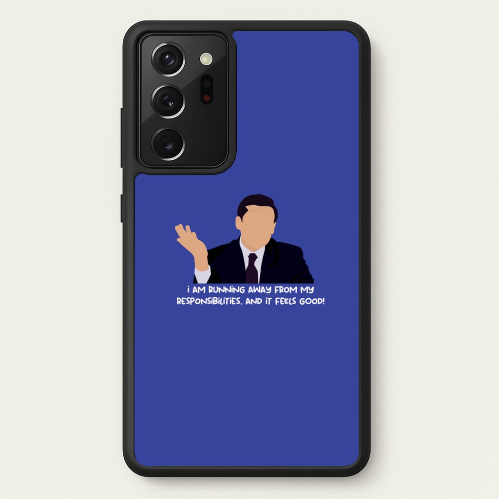 I Am Running Away From My Responsibilities - The Office Phone Case for Galaxy Note 20 Ultra