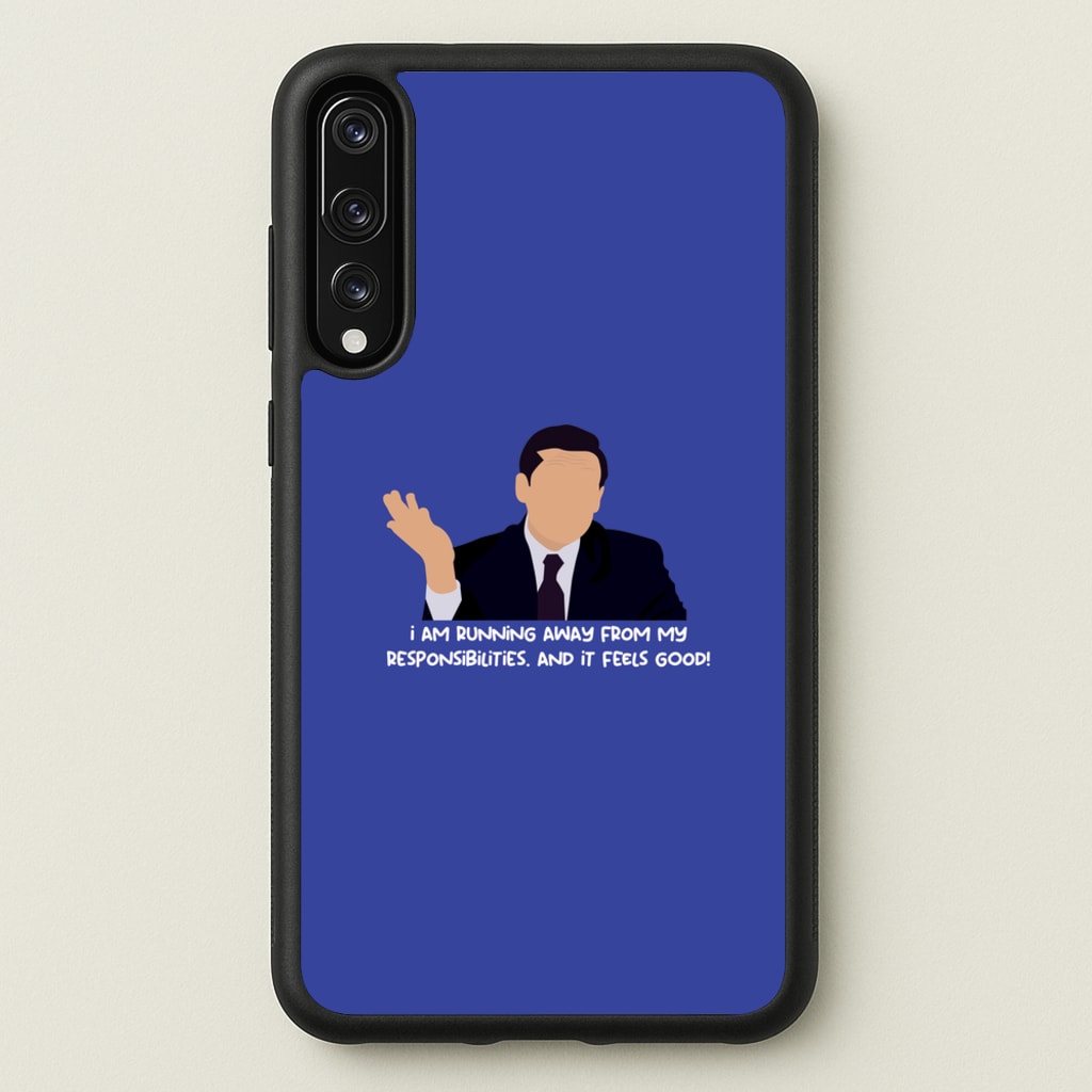 I Am Running Away From My Responsibilities - The Office Phone Case for Huawei P20 Pro
