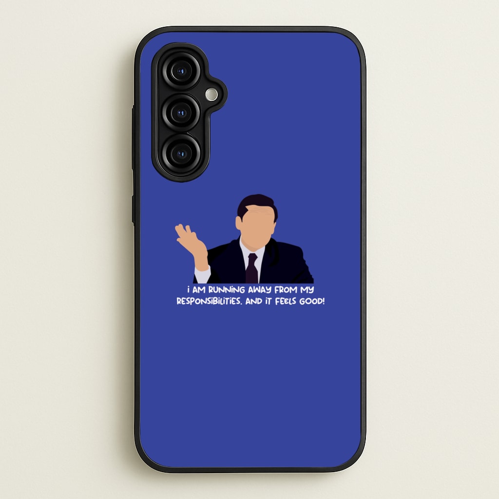 I Am Running Away From My Responsibilities - The Office Phone Case for Galaxy A54