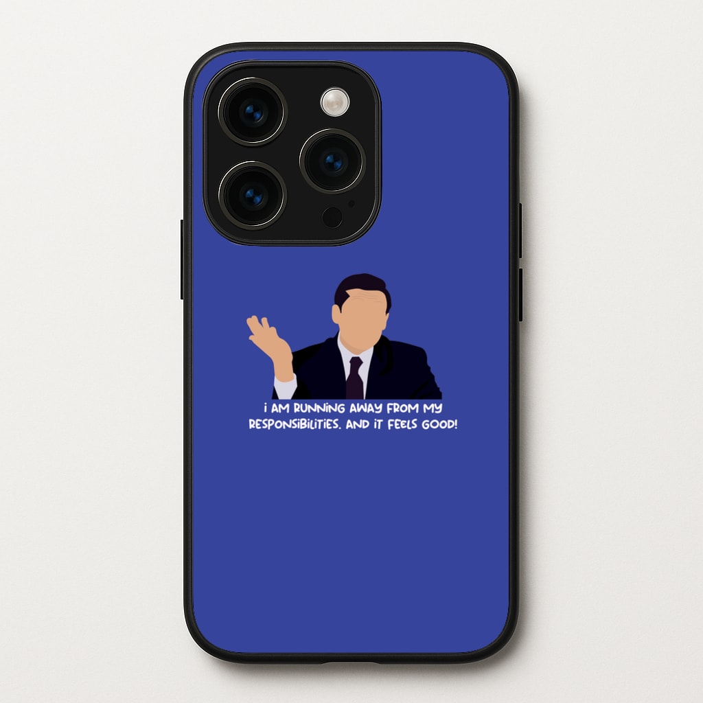 I Am Running Away From My Responsibilities - The Office Phone Case for iPhone 15 Pro Max