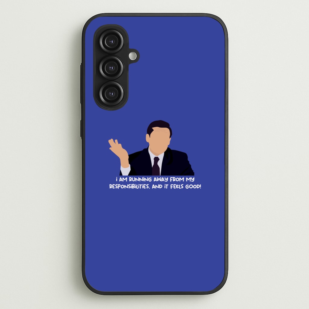 I Am Running Away From My Responsibilities - The Office Phone Case for Galaxy S23FE